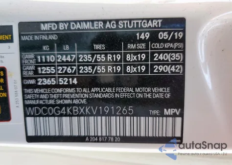 2019 Mercedes-Benz Glc 300 4Matic from USA, damaged, VIN WDC0G4KBXKV191265